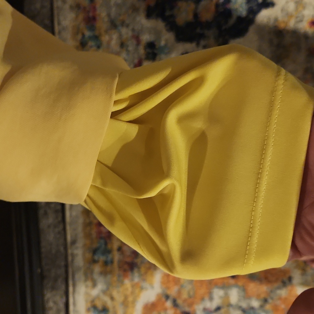 Adrianna Papell Yellow Ruffle Jumpsuit - Picture 6 of 11